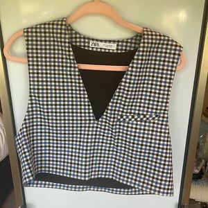 Zara checkered top
